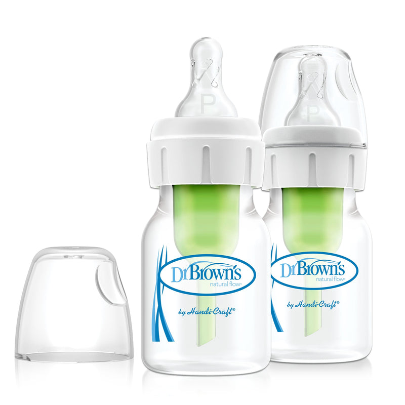 Dr. Brown's Options+ Narrow Neck Plastic Feeding Bottles, 60 ml, 2 Pack