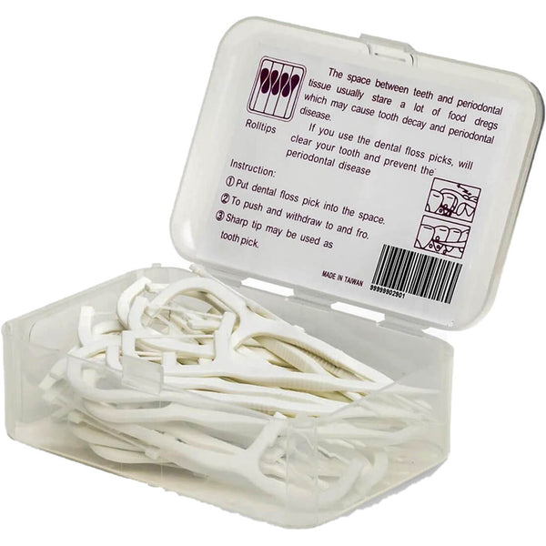 Toothpicks Floss Picks Dual-Use Dental Cleaners, 24 Pieces