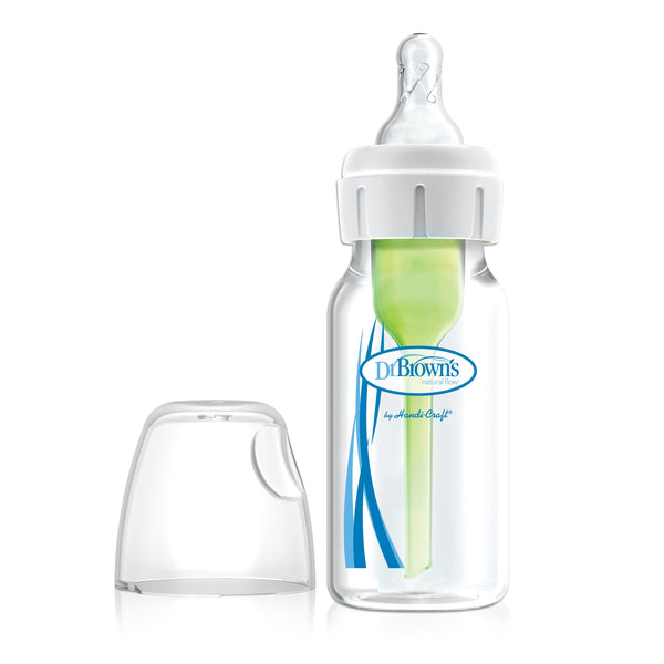 DrBrown's Options+ Plastic Narrow-Neck Feeding Bottle, Convertible Vent System, 120 ml