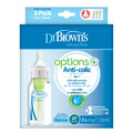 Dr. Brown's Options+ Narrow Neck Plastic Feeding Bottles, Convertible Vent System, 120 ml, 3 Pack