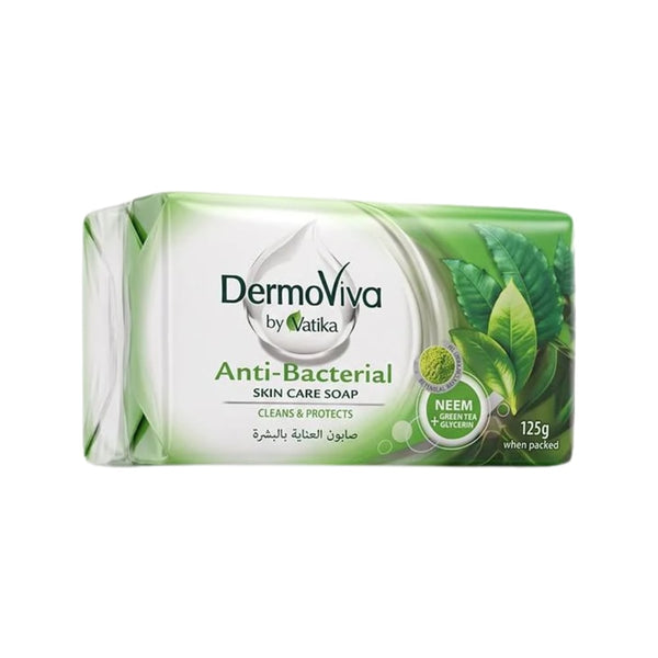 Vatika Dermoviva Antibacterial Skin Care Soap Neem Green Tea Glycerin 125g