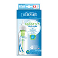 Dr. Brown's Options+ Narrow Neck Plastic Feeding Bottles, Convertible Vent System, 250ml, 2 Pack