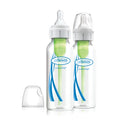 Dr. Brown's Options+ Narrow Neck Plastic Feeding Bottles, Convertible Vent System, 250ml, 2 Pack