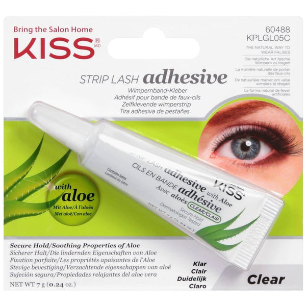 KISS Strip Eyelash Adhesive 05 Clear Aloe Formula Quick-Drying