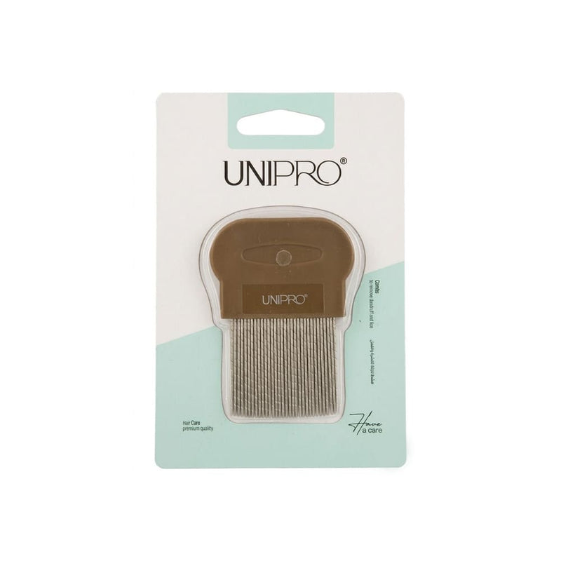 Unipro Long-Toothed Metal Comb Scalp Care Tool, Fine-Spaced Teeth