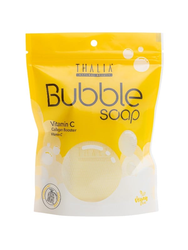Thalia Vitamin C Bubble Body Soap Foaming Bar Grapefruit Oil Lemon Extract 140 g