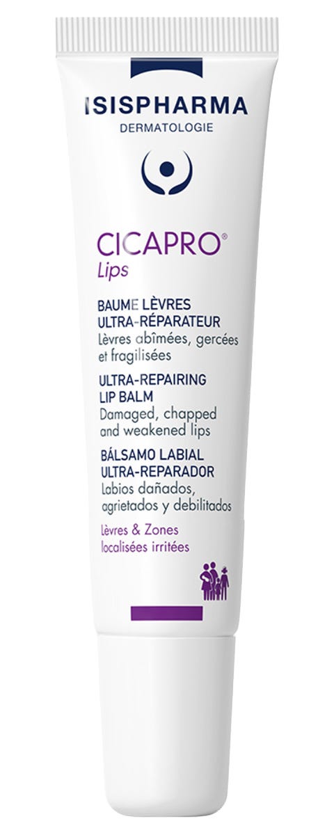 Isispharma Cicapro Ultra-Repairing Lip Balm, Lanolin Protective Barrier, 15 ml
