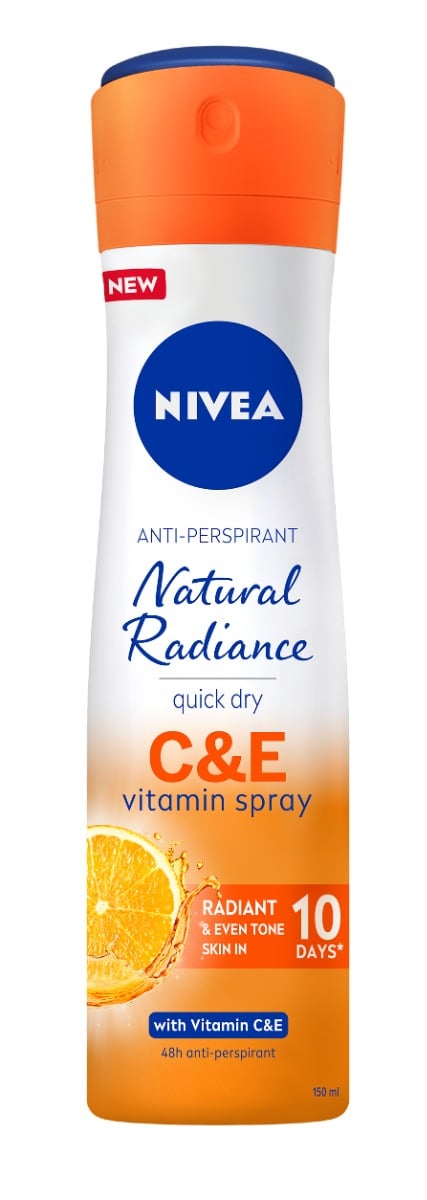 NIVEA Natural Radiance Vitamin C & E Antiperspirant Spray 150ml