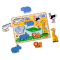 Melissa & Doug Safari Wooden Chunky Puzzle, 8-Piece Extra-Thick Animal Toy