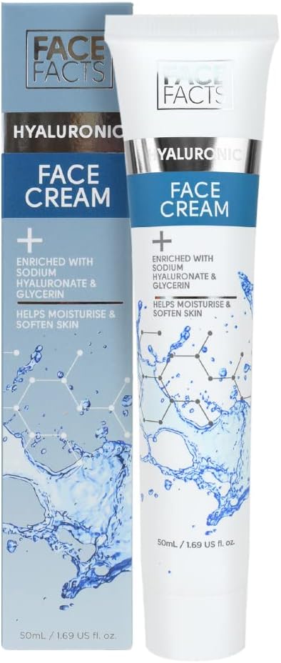 Face Facts Hyaluronic Face Cream Glycerin Formula Dry Skin 50ml