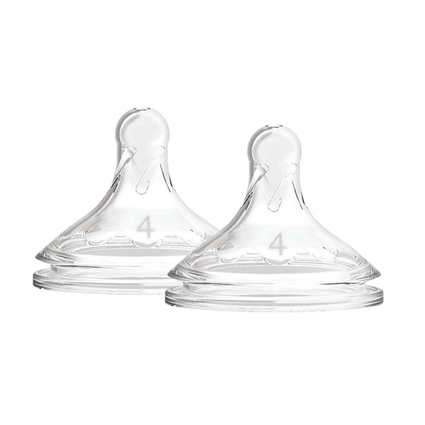 Dr. Brown's Natural Flow Options+ Wide-Neck Level 2 Nipples, Medium Flow, 2 Pack