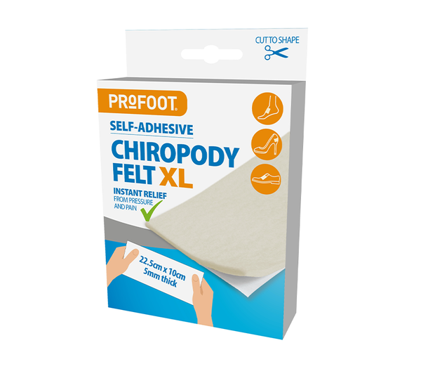 Profoot Chiropody Felt XL Self-Adhesive Pressure and Friction Cushioning