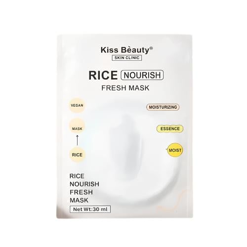Kiss Beauty Rice Nourish Sheet Mask, Brightening Rice Extract, Single Mask