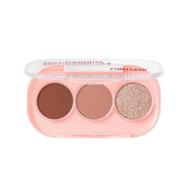 Pink Flash Eyeshadow Palette Warm Brown Matte and Shimmer Finish RD02