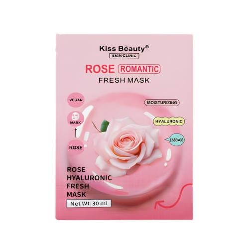 Kiss Beauty Rose Hydrating Face Mask, Rose Extract, Scented
