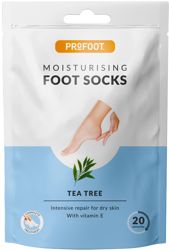 Profoot Moisturising Foot Socks Tea Tree Vitamin E 1 Pair