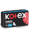 Kotex Maxi Normal Sanitary Pads with Wings Anti-Leak Channels 50 Pads