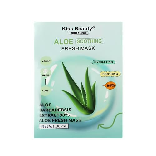 Kiss Beauty Aloe Vera Hydrating Face Mask Soothing Moisturizing Care