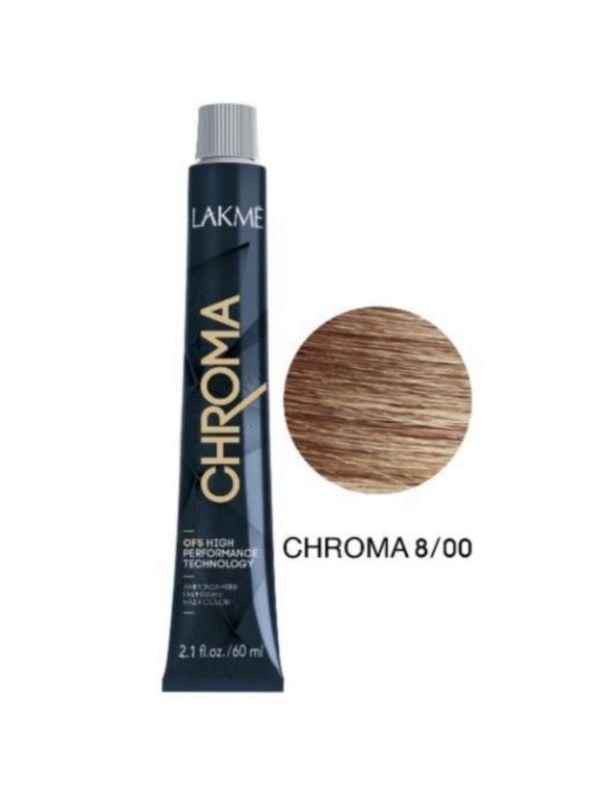 Lakme Chroma Hair Dye Ammonia-Free Permanent Color 8/00 60 ml