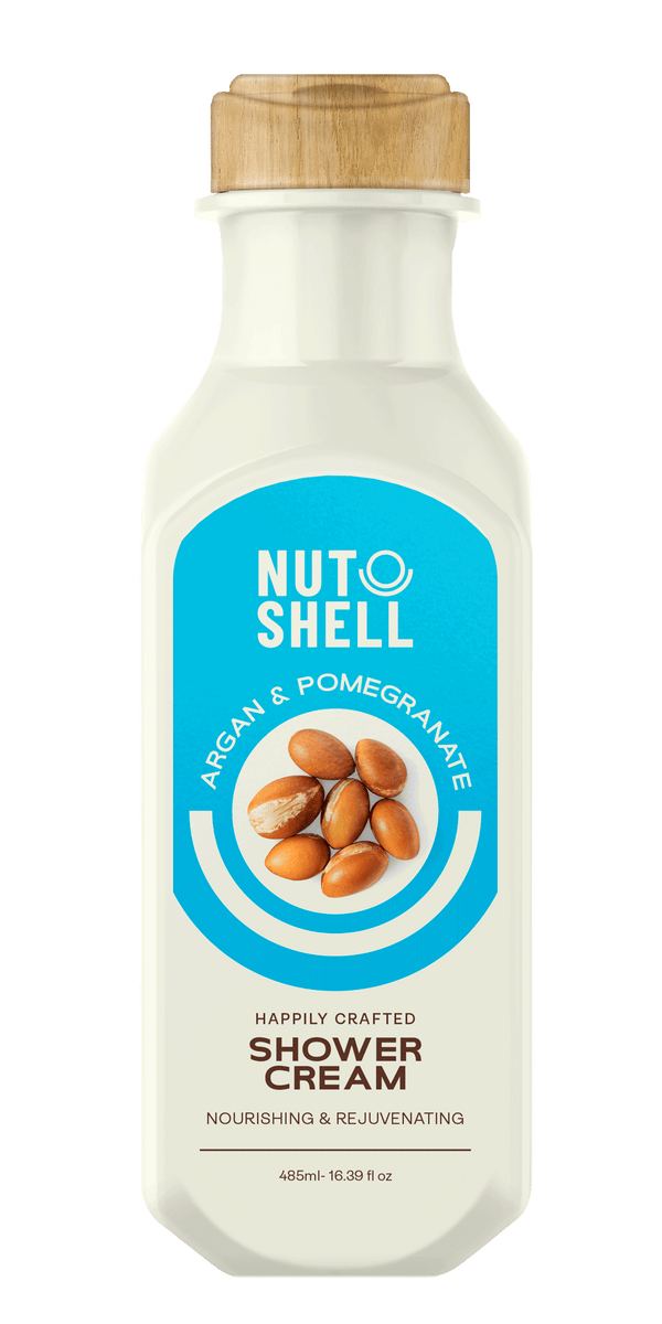 Nutshell Argan & Pomegranate Shower Cream Cleansing Wash 485 ml