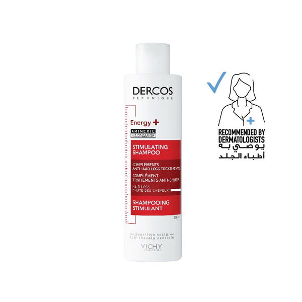 Vichy Dercos Energising Shampoo Liquid Formula Aminexil Niacinamide 200ml