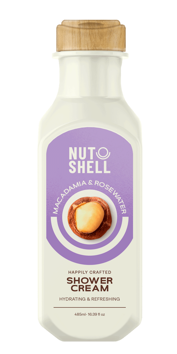 Nutshell Macadamia & Rose Water Shower Cream Creamy Lather 485 ml