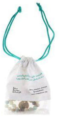 Min Maadan Alensan Amazonite Natural Stone Subha Bracelet, 33 Beads, 18K Gold-Plated Pendant