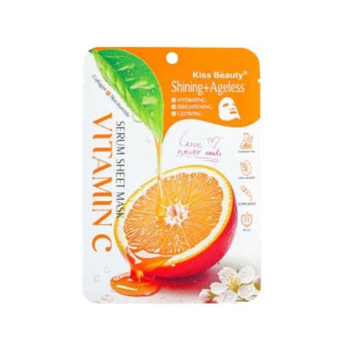 Kiss Beauty Vitamin C Brightening Face Mask, Hydrating Radiance Care