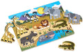 Melissa & Doug Safari Wooden Peg Puzzle, 7-Piece Animal Matching Toy