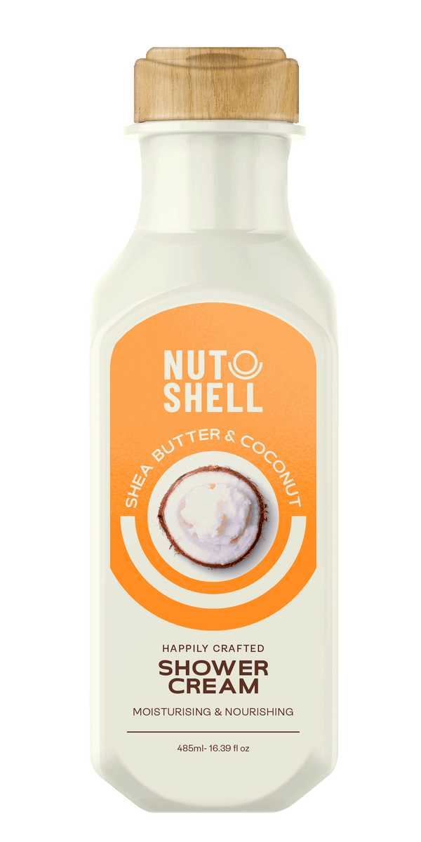 Nutshell Shea Butter & Coconut Shower Cream Creamy Lather 485 ml