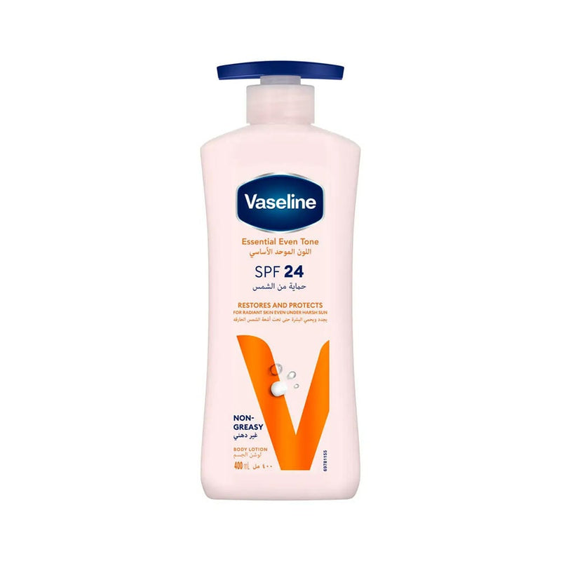 Vaseline Basic Even Tone Lotion with Sunscreen, Lightweight Moisturizer, 400 ml