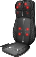 Comfier CF-2317 Shiatsu Neck and Back Massager with Heat, 8-Node Rollers, PU Leather