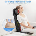 Comfier CF-2317 Shiatsu Neck and Back Massager with Heat, 8-Node Rollers, PU Leather