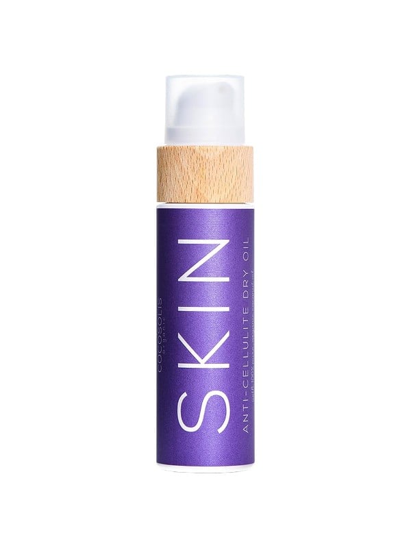 Cocosolis Anti-Cellulite Dry Body Oil, Fast-Absorbing Coconut Formula, Blueberry Scent, 110ml
