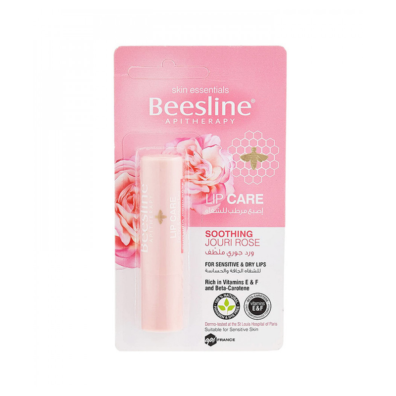 Beesline Rose Rose Lip Balm with Rosehip Oil Soft Pink Finish