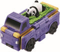 Transracers Panda Car & Farm Truck 2-in-1 Flip Plastic Vehicle, Multicolor