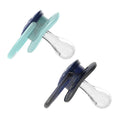 DrBrown's Pacifier Advantage Blue Stage 1 Silicone Soother, Reversible, 2 Pack
