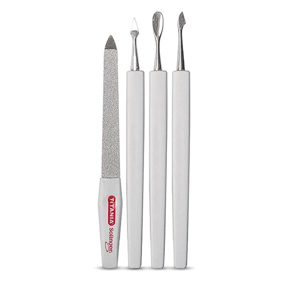 Titania Nail Care Manicure Set Stainless Steel 4-Piece Portable Set 1020