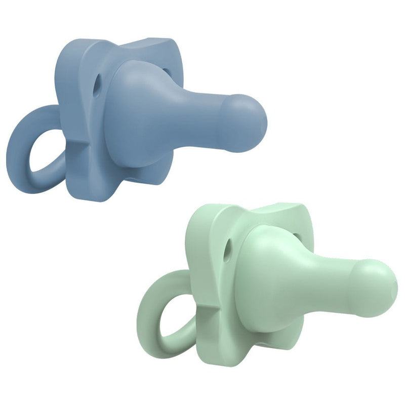 Dr. Brown's HappyPaci Silicone Pacifiers, Bottle-Nipple Shape, 2 Pack