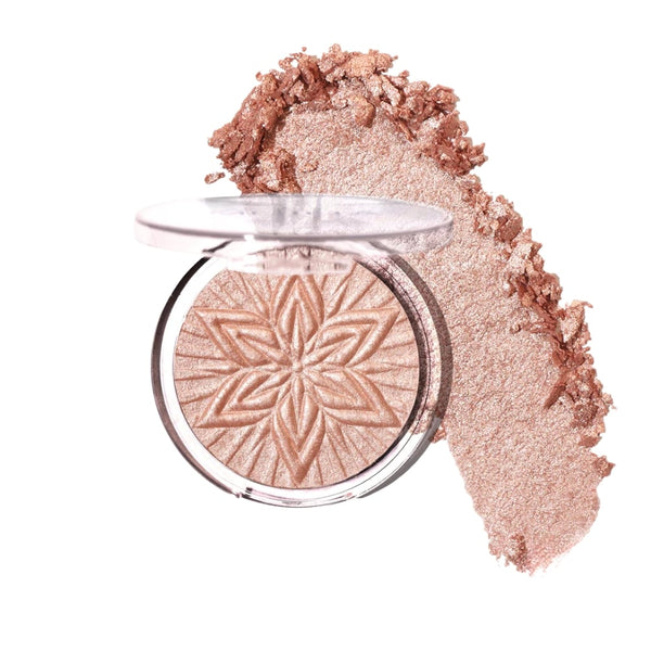Moira Sun Glow Highlighter Creamy Powder Pearlescent Finish 002 Rose Petals
