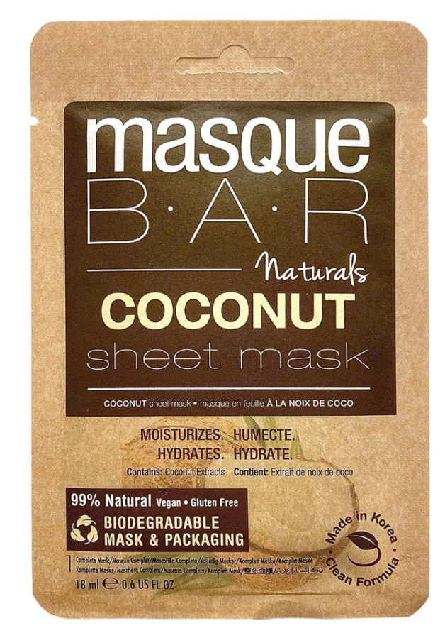 MASQUE BAR Naturals Coconut Sheet Mask Facial Skincare Mask