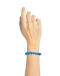 Min Maadan Alensan Agate Stone Bracelet Dark Blue 8 cm
