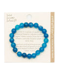 Min Maadan Alensan Agate Stone Bracelet Dark Blue 8 cm