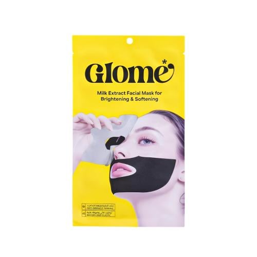 Glum Milk Face Mask, Two-Piece Hydrating Sheet Mask with Milk Extract, 18g