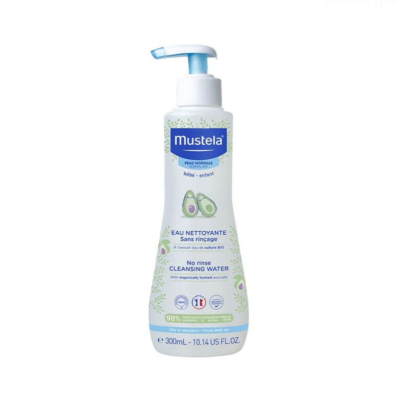 Mustela No-Rinse Cleansing Water Moisturizing Formula for Face and Diaper Area 300 ml