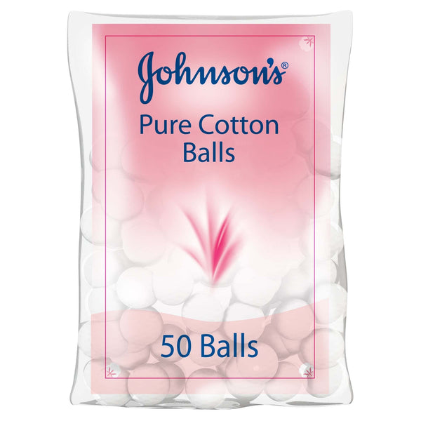 Johnson's Baby Pure Cotton Balls Soft Absorbent 50 Pieces