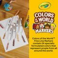 Crayola Colors of the World Fine Line Washable Markers 24 Count