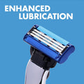Gillette Mach3 Turbo Razor with Refill Blades, Turbo Anti-Friction Technology