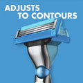 Gillette Mach3 Turbo Razor with Refill Blades, Turbo Anti-Friction Technology