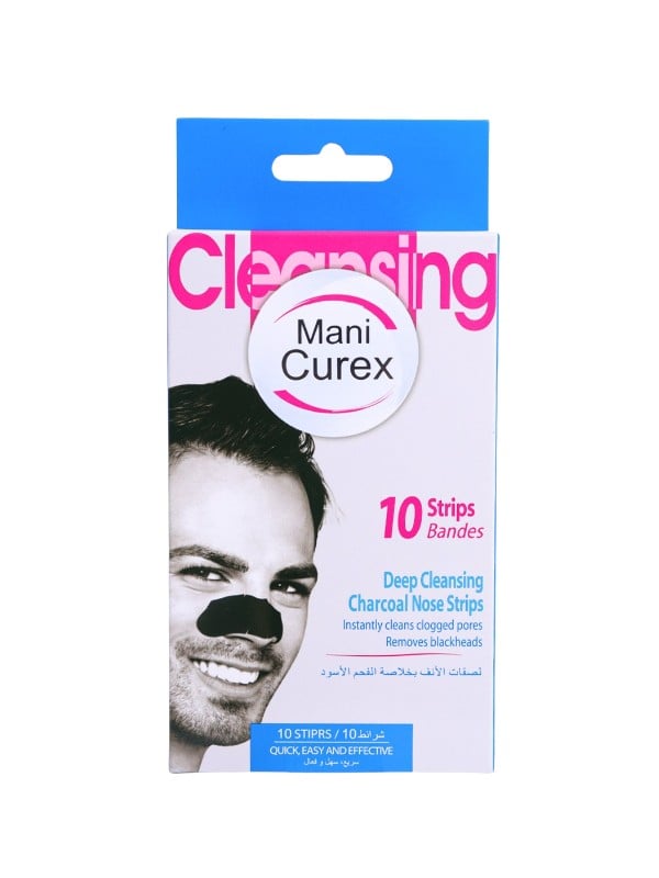 Mani Curex Black Charcoal Nose Patches for Pore Cleansing, 10 Pieces